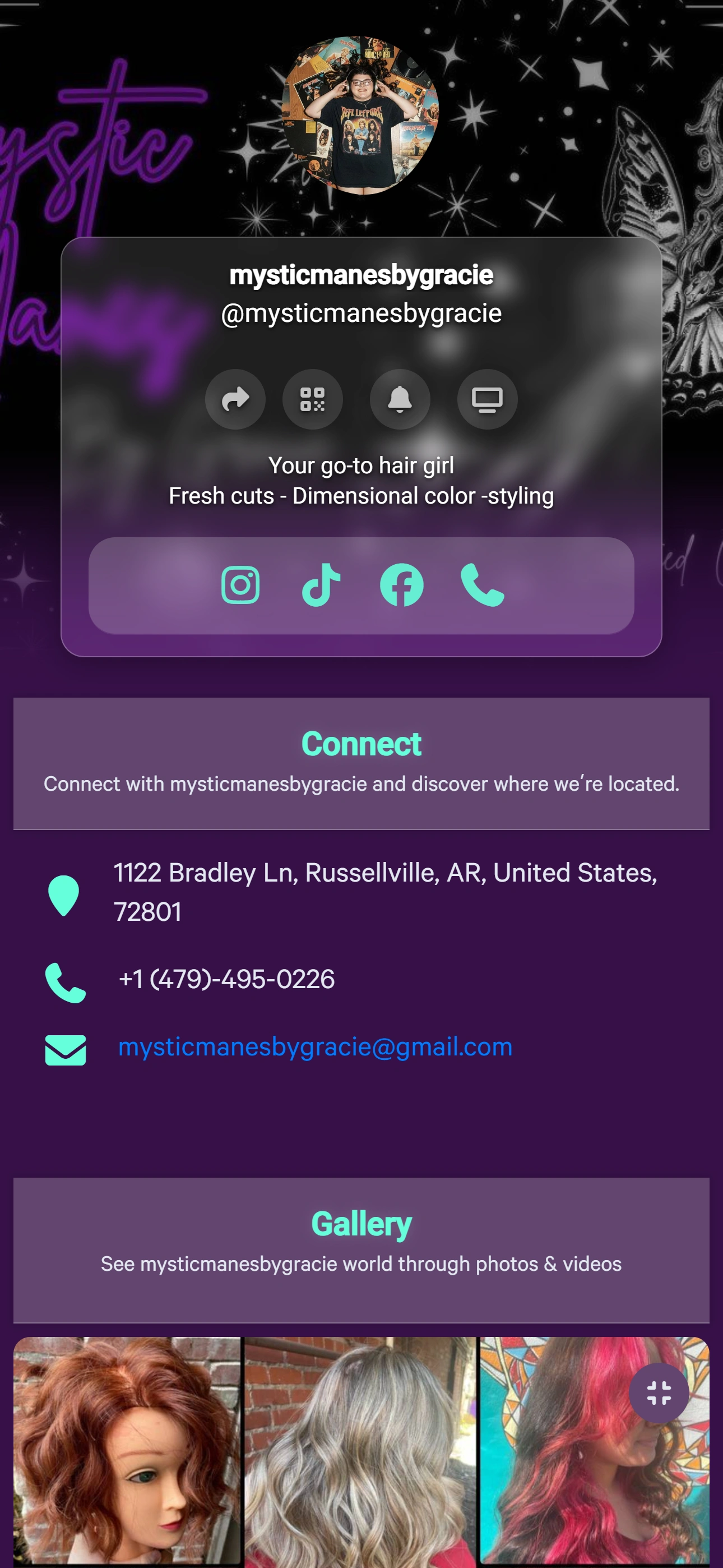 Example of a published Upsyte smart page
